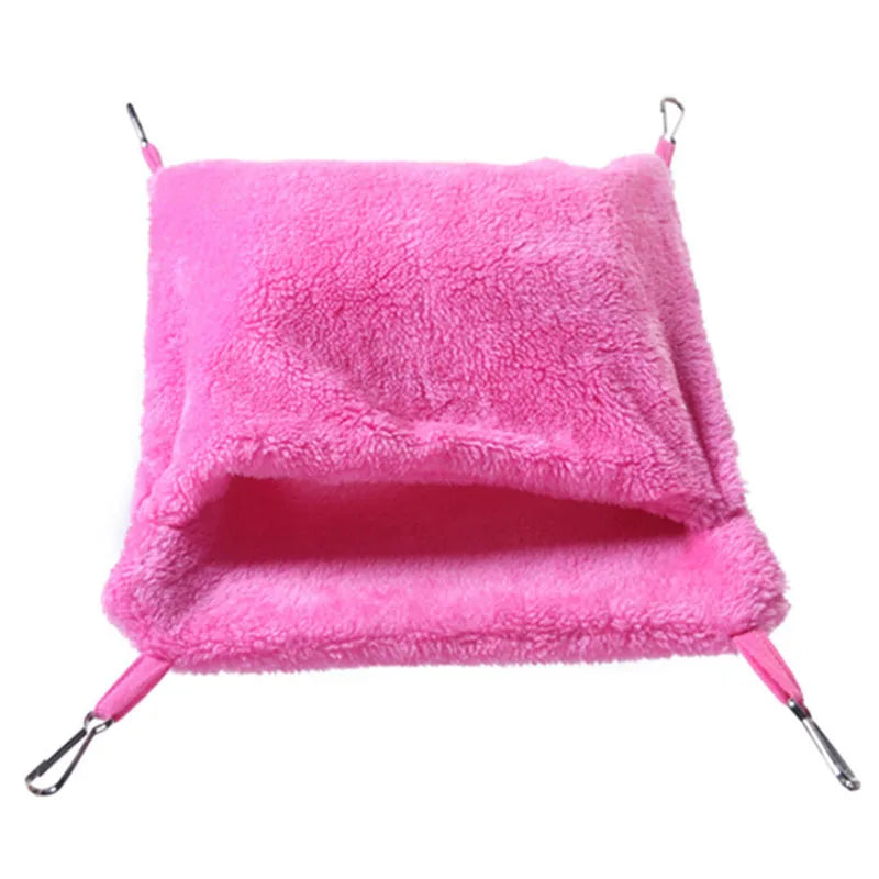 Fleece Hanging Hamster House Pet Bed Rat Hamster Toys Guinea Pig Hammock Cage Bird Sleeping Nest Cage Swing for Small Animals