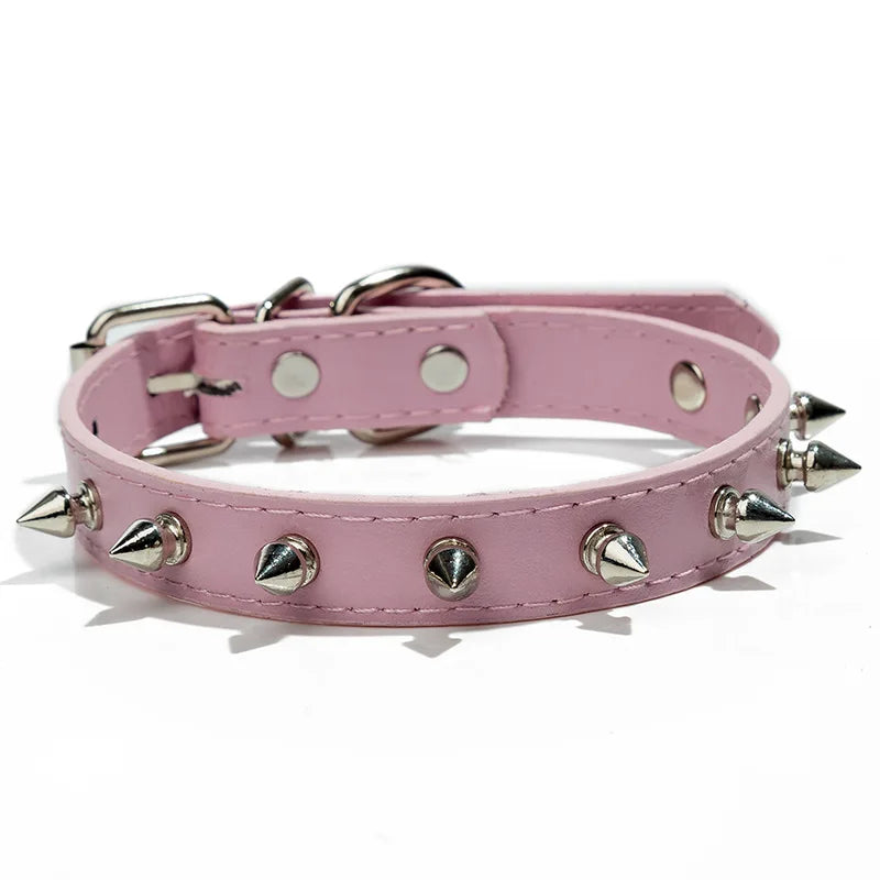 Harp Spiked Studded Leather Dog Collars Pu for Small Medium Large Dogs Pet Collar Rivets Anti-Bite Pet Products Neck Strap