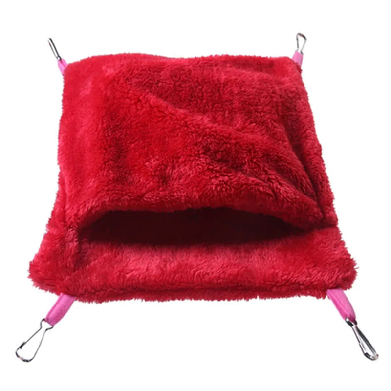 Fleece Hanging Hamster House Pet Bed Rat Hamster Toys Guinea Pig Hammock Cage Bird Sleeping Nest Cage Swing for Small Animals