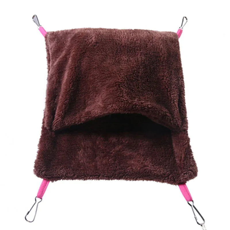 Fleece Hanging Hamster House Pet Bed Rat Hamster Toys Guinea Pig Hammock Cage Bird Sleeping Nest Cage Swing for Small Animals