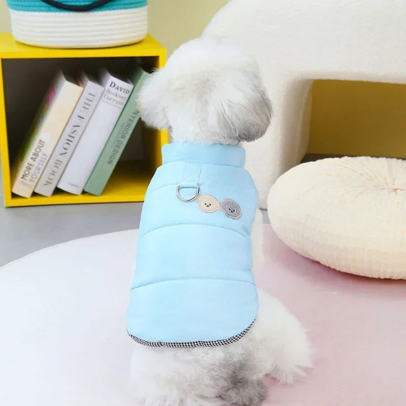 Dog Winter Clothes Puppy Warm Jacket Pet Coat for Small Medium Dogs Cats with D-Ring Vest Chihuahua French Bulldog Costumes