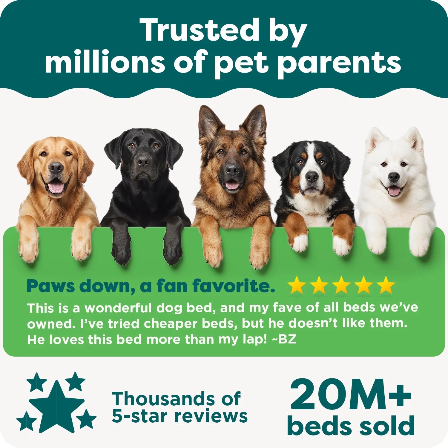 Pet Products Medium Plush & Performance Linen Orthopedic Sofa Dog Bed, Flax