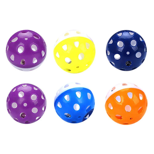 6PCS Cat Toy Bell Ball Interactive Pet Playing Toy for Kitten Cat
