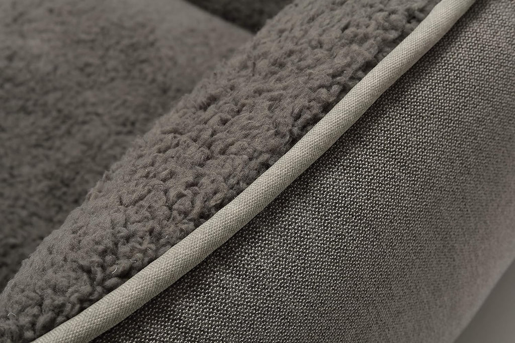 Rectangle Dog Bed Dog Beds for Small Dog Medium Dog Large Dog Washable Sleep Warm Dog Bed with Anti-Slip Bottom (X-Large, Grey)