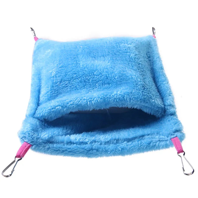 Fleece Hanging Hamster House Pet Bed Rat Hamster Toys Guinea Pig Hammock Cage Bird Sleeping Nest Cage Swing for Small Animals