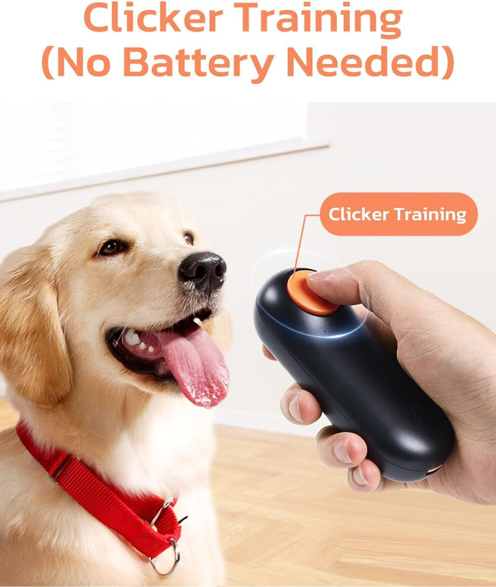 Dog Training Clicker and Clicker Dog Trainer with Built in Treat Storage, Compact Dog Clicker for Puppy Training or Cat Clicker, 2.36 Oz, Black
