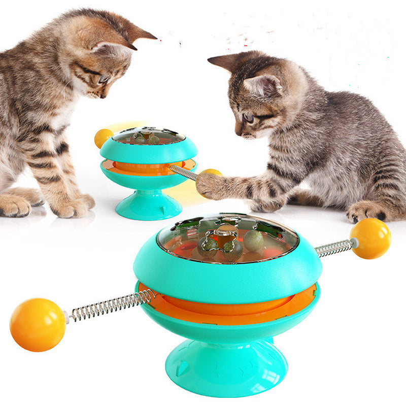 Rotatable Cat Toys Supplies with Catnip Interactive Training Toys for Cats Kitten Cat Accessories Pet Products