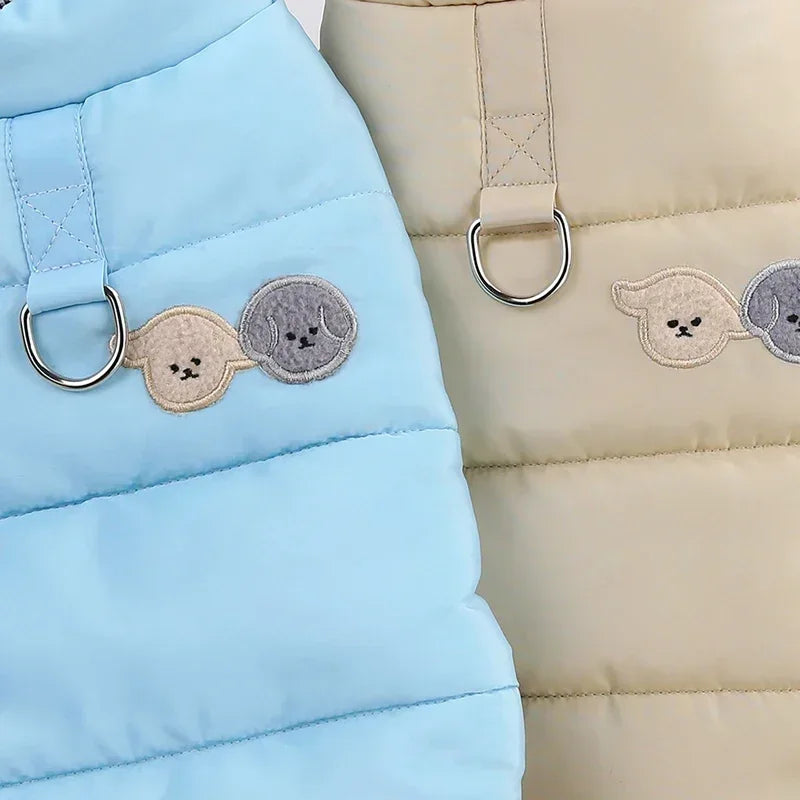 Dog Winter Clothes Puppy Warm Jacket Pet Coat for Small Medium Dogs Cats with D-Ring Vest Chihuahua French Bulldog Costumes