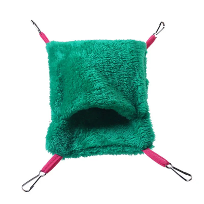Fleece Hanging Hamster House Pet Bed Rat Hamster Toys Guinea Pig Hammock Cage Bird Sleeping Nest Cage Swing for Small Animals